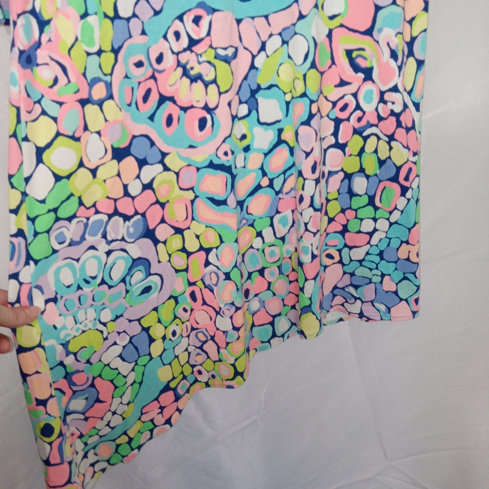 Lilly Pulitzer Ariana Gypsy Jungle Swing Dress XS Neon Pastel Geometric Artsy - Picture 4 of 11